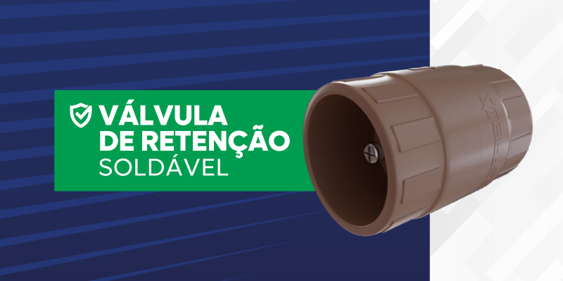 Válvula de retenção soldável da Estrela para tubulações de água fria com conexão por solda