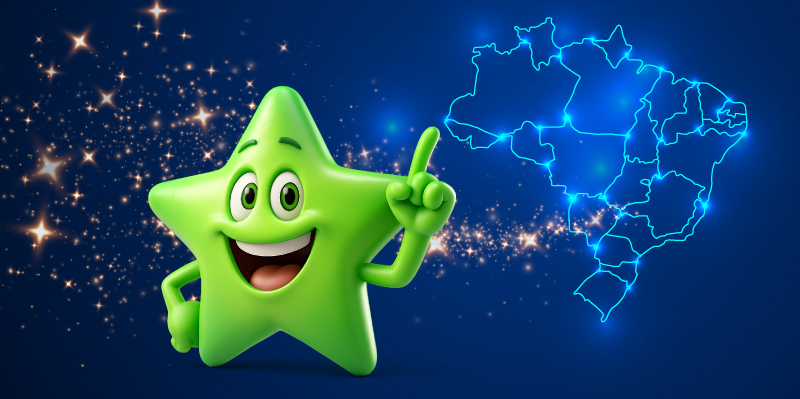 Mascote da Estrela Acessórios e Conexões representando liderança e excelência no setor hidráulico