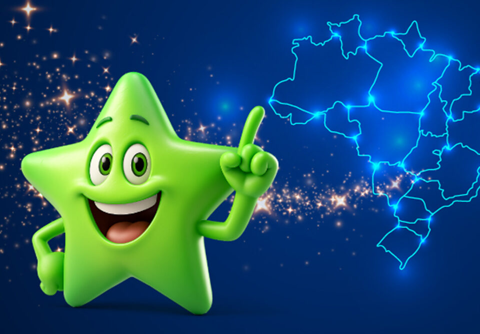 Mascote da Estrela Acessórios e Conexões representando liderança e excelência no setor hidráulico