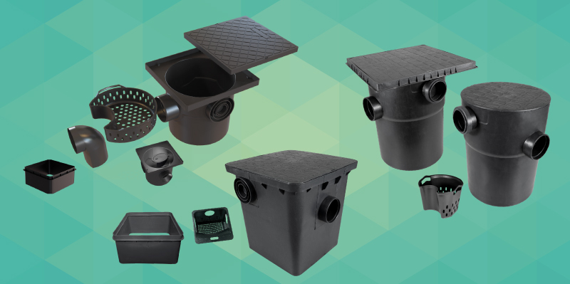 Caixas de gordura sustentáveis da Estrela Acessórios — versões Plena e Master com cesto de limpeza, ideais para evitar entupimentos na rede de esgoto residencial.