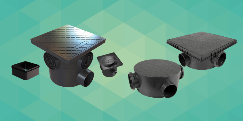 Caixas de inspeção de esgoto ecológicas da Estrela — modelos Plena e Master com tampas reforçadas e fundo inclinado, indicadas para inspeção de redes residenciais.