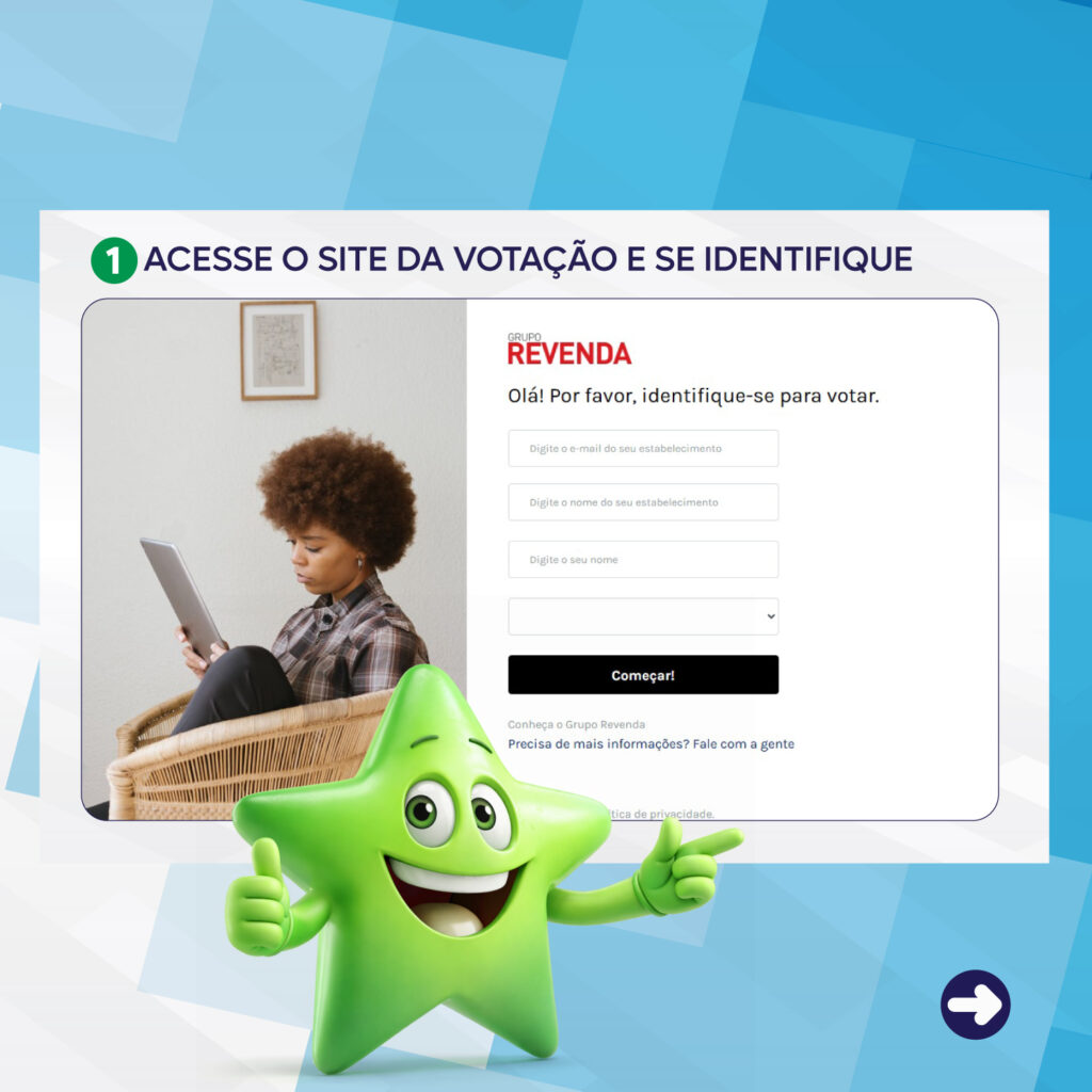 Passo 1: Acesse o site oficial do Top of Mind Revenda Construção e faça sua identificação